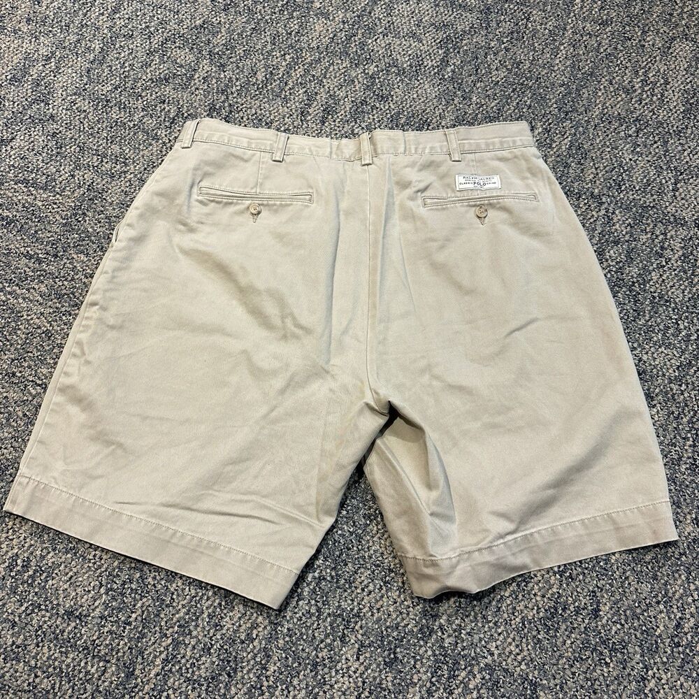 Lot Of 2 Polo Ralph Lauren Cotton Men’s Shorts 9” Size 36 Chino Yellow And Beige - Picture 8 of 14